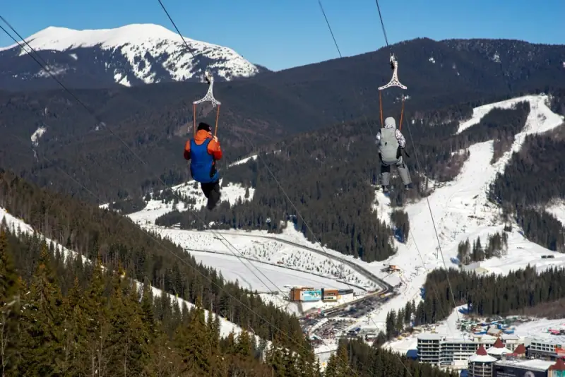 Zipline in Solang Valley near Dashaur Heights, Manali